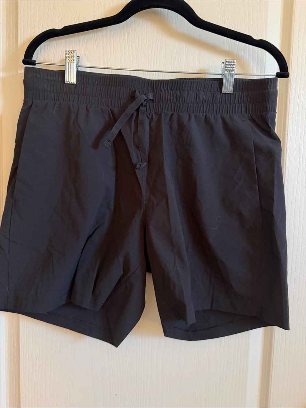 Tuff Athletics Black Elastic Drawstring Athletic Shorts